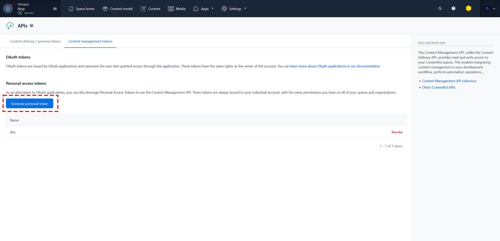 Generate a Content Management Token