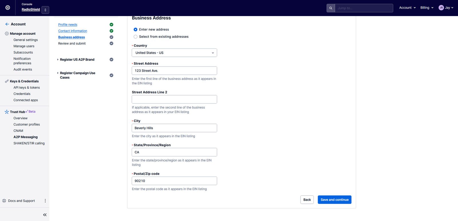 Fill Out Your Customer Profile