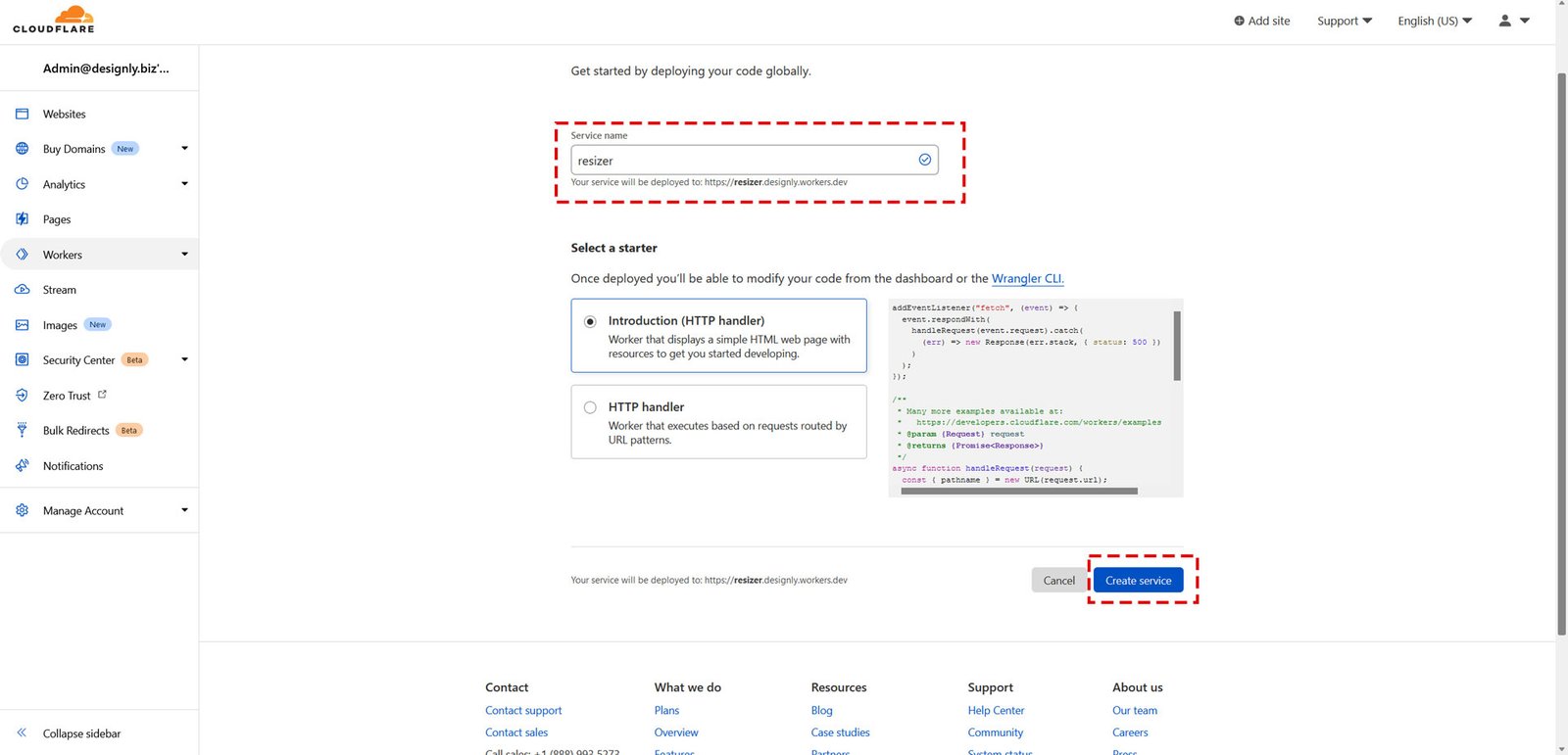Name and Create Your Service