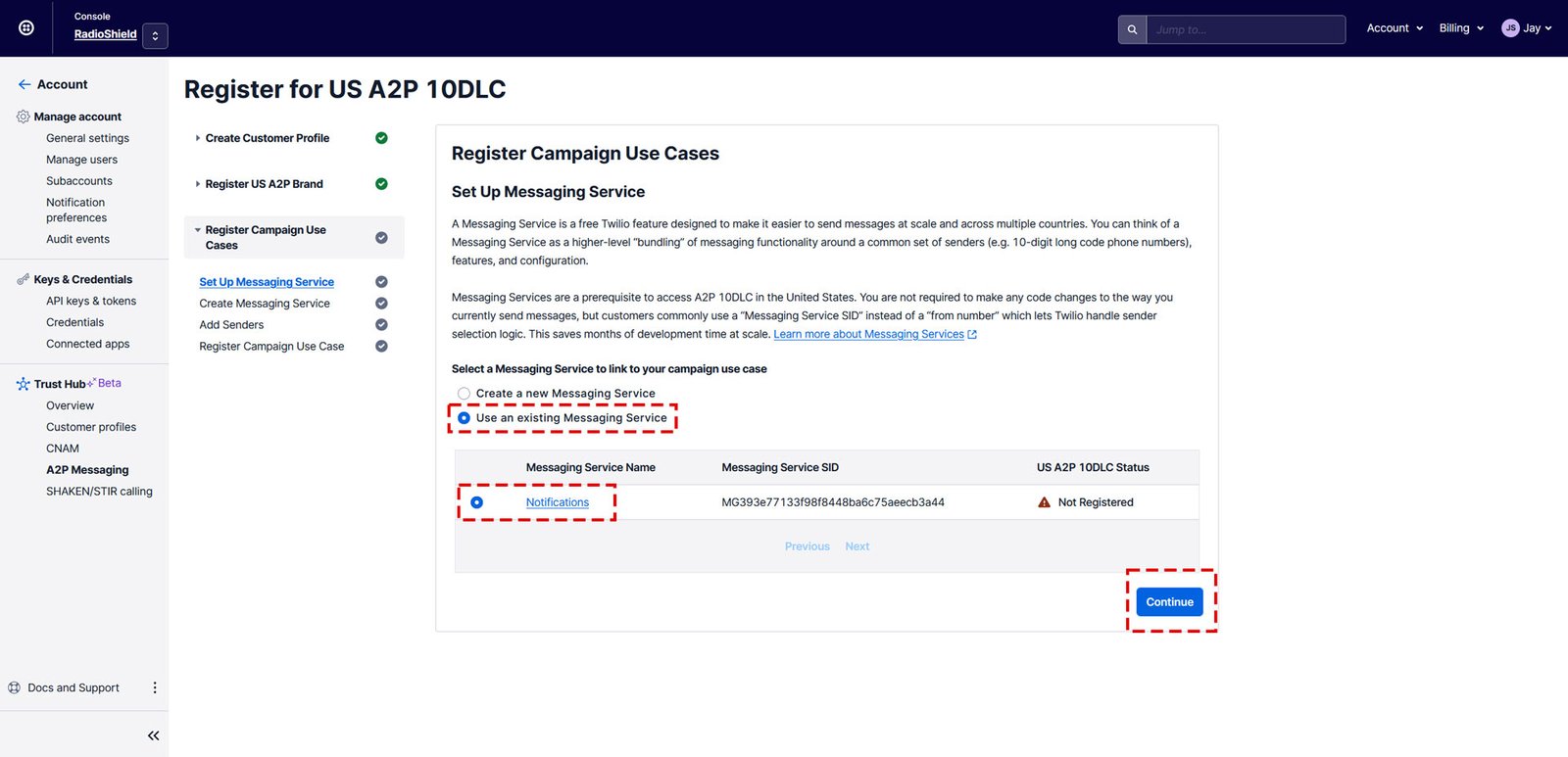 Select Your Notification Service