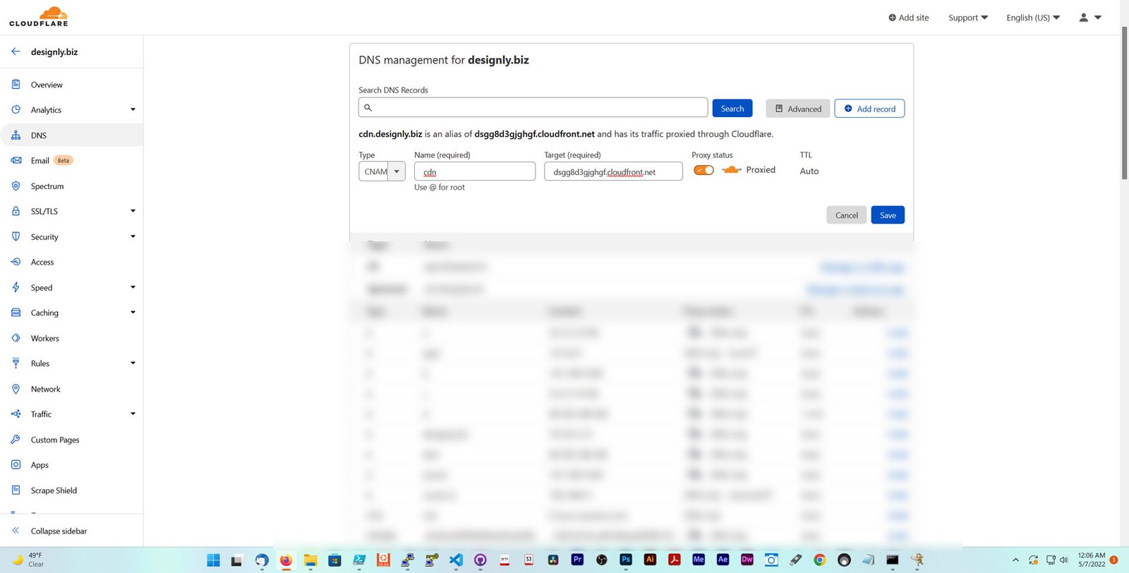 Create a CNAME Record