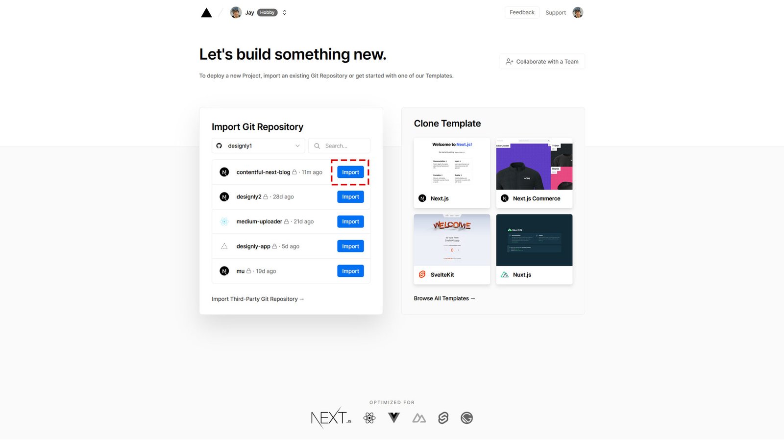 Create a New Vercel Project