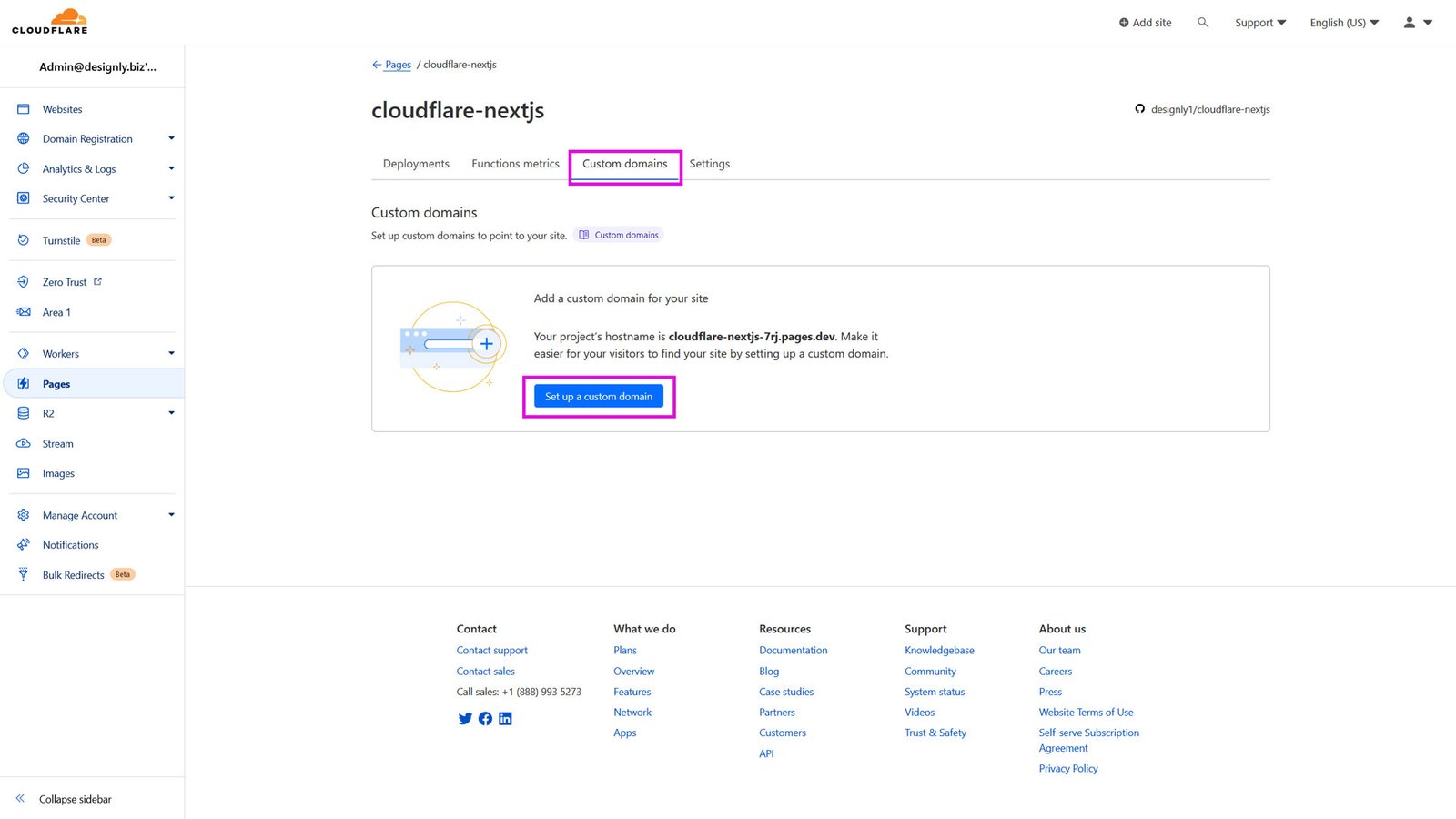 Set up a custom domain