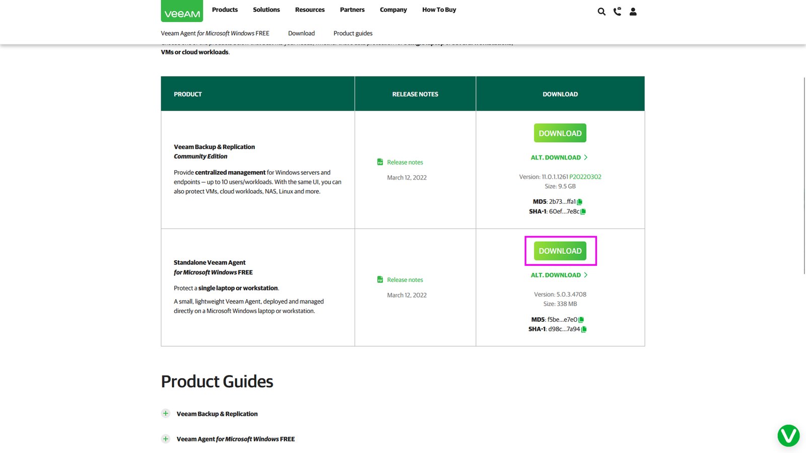 Download Veeam Installer