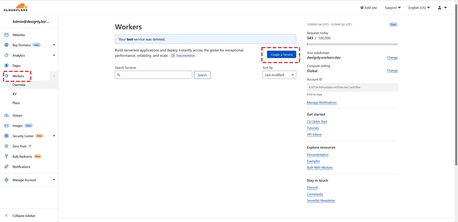 Create a New Service Worker