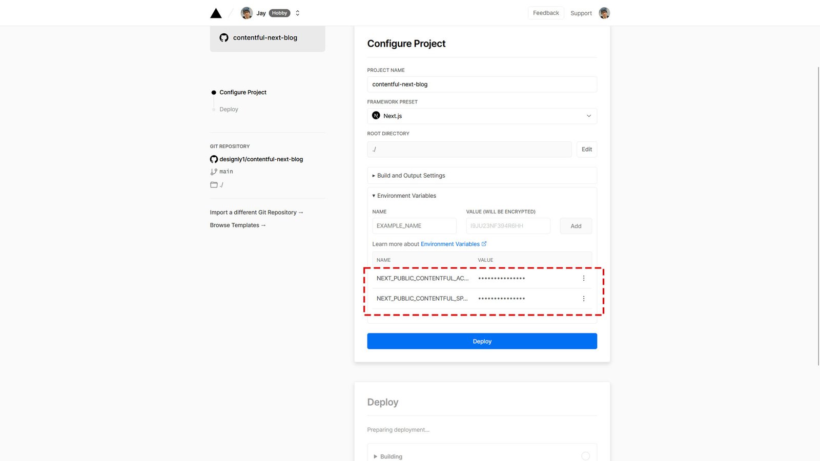 Add Your Environment Variables